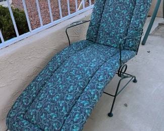 Outdoor wrought iron lounge chair