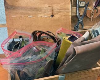 Various leather pieces