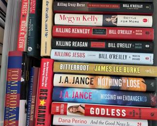Novels: Lee Child, John Sanford, Louis L’amour, Tony + Anne Hillerman, David Balducci