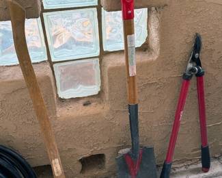 Axe, shover, clippers