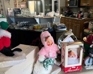Christmas decor: 6’ fiber optic tree, Lenox ornaments, White House commemorative ornaments, vintage Shiny Brite ornaments, wrapping paper/ribbon/cards, holiday stuffed animals