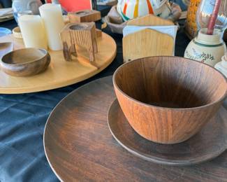 Handmade wooden bowls, trays, lazy susans