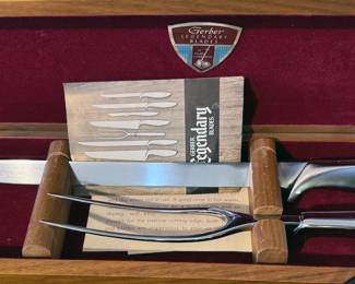 Gerber carving knife + fork set