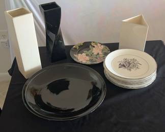 Mikasa Vase, Dansk Platters, Tuscan Bone China Plates