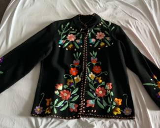 Mexican HandEmbroidered Lite wool Jacket