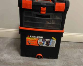 Black Decker MasterCart Combination Tool Cart With Various Tools
