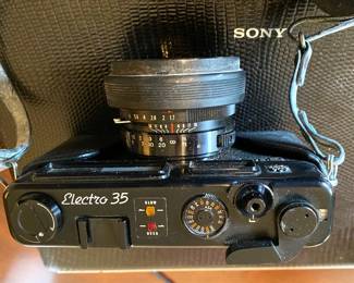 YASHICA 35 ELECTRO FIRST RANGEFINDER CAMERA AND BELONGED TO A VIETNAM WAR CORRESPONDANT AND WAS USED IN THE WAR.