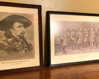 MAJOR GENERAL GEORGE ARMSTRONG CUSTER & LEE AND HIS GENERALS