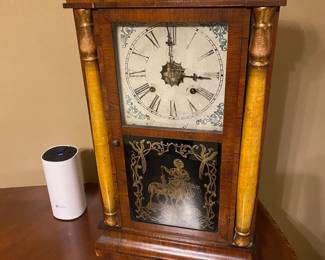 AWESOME SETH THOMAS ANTIQUE WEIGHT DRIVEN CLOCK.
