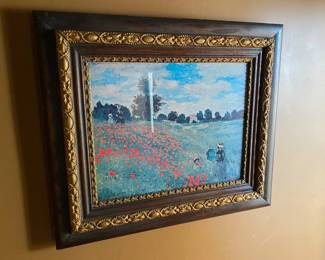 FRAMED VINTAGE CLAUDE MONET THE POPPIES.