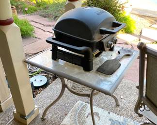 SIDE TABLE FOR PATIO SET AND GAS GRILL