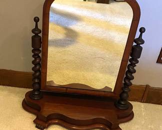 SWEET ANTIQUE BARLEY TWIST MIRROR.