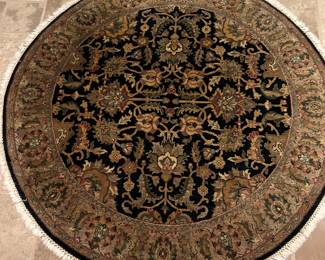 Kashmir Silk rug hand made 5’x5’