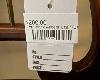 Lyre Back Accent Chair
