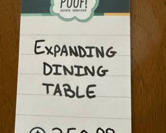 Expanding Dining Table