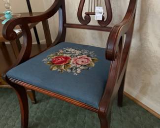 Lyre Back Accent Chair 