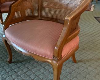 Cane Back Barrel Chair