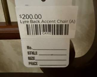 Lyre Back Accent Chair 