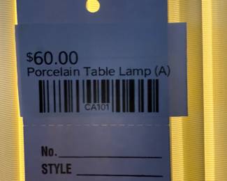 Porcelain Table Lamp (A)