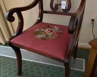 Lyre Back Accent Chair