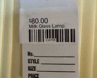 Milk Glass Lamp