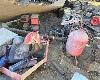 6014 2 Wet Saws Generator Media Blasting Tank