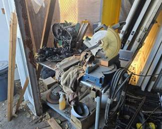 2502 Metal Table, Ryobi Miter Saw, Transmission