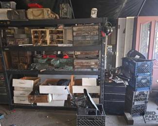 2514 Bolt Organizers, Wooden Crates, Pipe Wrenches,