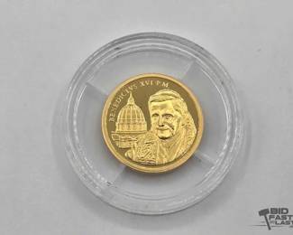 #1202 • .585 Gold 2005 Pope Benedict XVI in Gold, 1.56g
