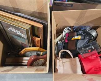 2722  Framed Photos, Handbags, Camera and More
