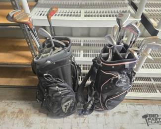 8506  2 Golf Bags  Clubs