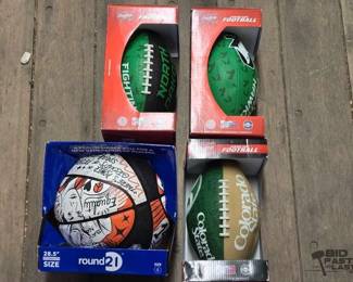 7168  NEW 3 Rawlings Junior Size Football  Round