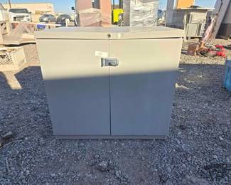 #80153 • Metal Closing Cabinet W/ Two Shelves
