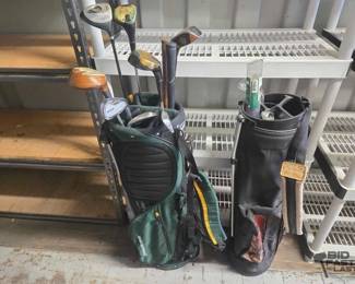 8504  2 Golf Bags  Clubs