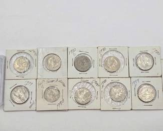 1502  12 Susan B. Anthony One Dollar Coins