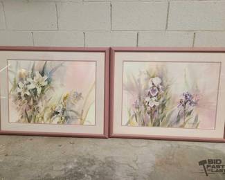 2504  2 Signed Framed Brent Houghton Prints
