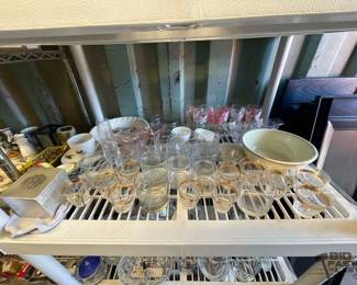 3558  Glass Cups, Bowls, Saucers and Plate