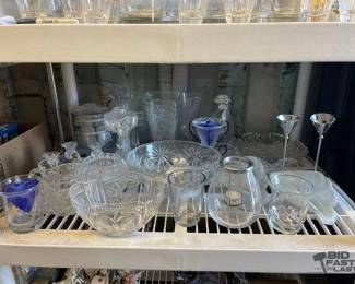 3560  Glass Vases, Bowls, Candle Holders and Trays