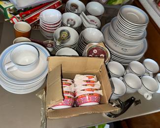 Dippy cups and Asian dishes