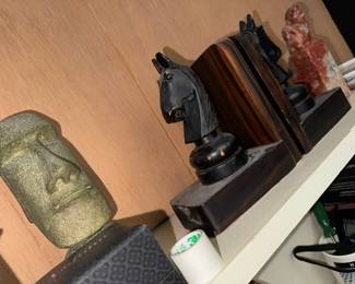 MOre funky things Easter Island Moai Statue, Horse bookends
