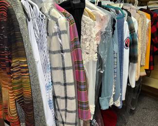 Rack of Vintage Clothing 