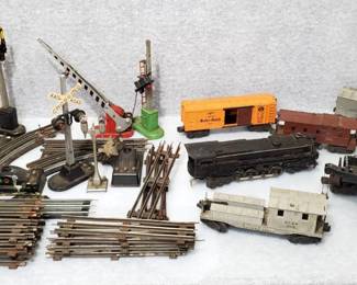 Vintage Lionel Train Cars, Tracks, Lights