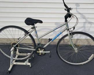 Ladies Univega Activa with Stationary Trainer