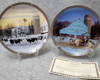 Danbury Mint Bonnie Mohr Cows Farmstead Reflections Collectors Plates Lot A