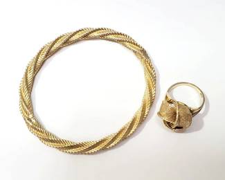 14K Gold Bracelet and Ring