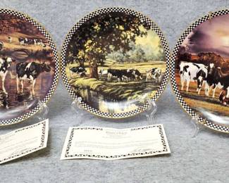 Danbury Mint Cows Farmstead Reflections Collectors Plates Lot C