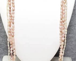 Cultured Freshwater Pearls 3strand 14K Clasp