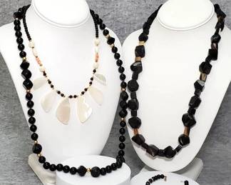 Black Stone Bead Jewelry