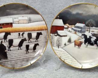 American Folk Art Collectors PlatesHoly Cow, Cows in Winter