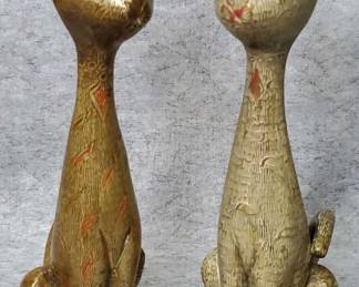 Brass Siamese Cat Figures